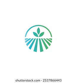 Diseño de Plantilla de logotipo de Vector de símbolo de granja de círculo