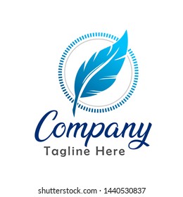 Circle feather a company logo design