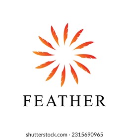 Circle Feather Gradient Lawyer Logo design concept