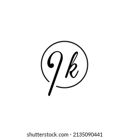 concepto femenino de círculo logotipo inicial mejor para la belleza y la moda