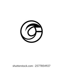 Circle IF FI Letter Logo Design with a Minimalist Flair