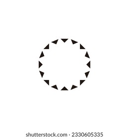 Círculo, figura, símbolo geométrico tecnológico simple logo vector