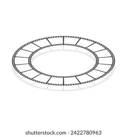 Circle filmstrip. Vector illustration. EPS 10.