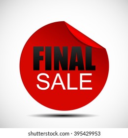 Circle Final Sale Label Vector Illustration EPS10