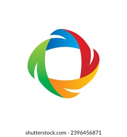 circle finance abstract vector logo