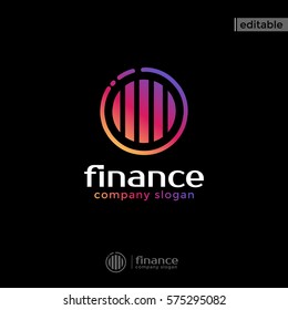 circle finance logo. modern eye catching logo