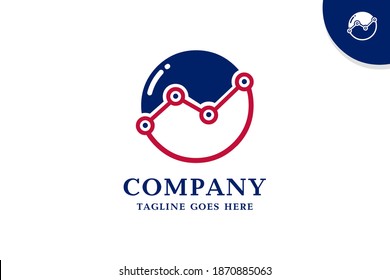 Plantilla para el logotipo de financiación de círculo - un diseño sencillo para su empresa financiera