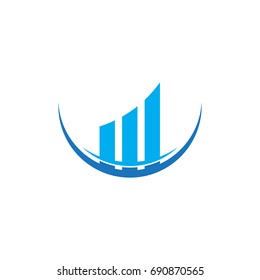 circle financial business vector logo