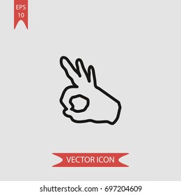 Circle of fingers vector icon, illustration symbol