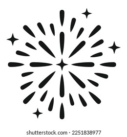 Circle firework icon simple vector. Carnival party. Light explosion