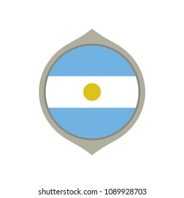 Circle flag of Argentina