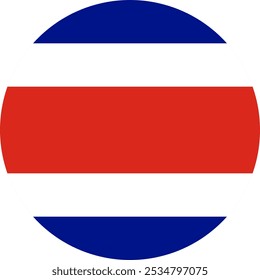 Circle Flag of Costa Rica, Costa Rica Circle Flag Vector Images