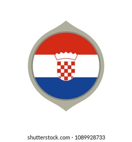 Circle flag of Croatia