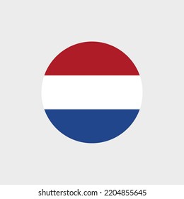 Bandera circular del fondo gris de los Países Bajos