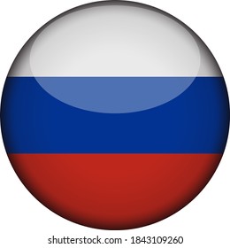 circle in flag Russia 3d