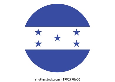 Circle flag vector of Honduras on white background.