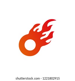 Circle flame graphic design element template vector illustration