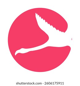 Circle flamingos logo used for branding, decorative elements, or stylish graphic projects