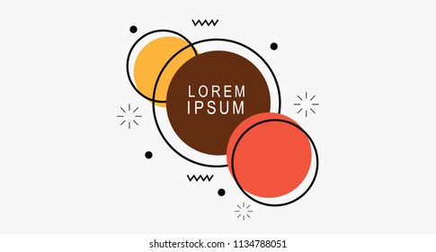Circle Flat Geometric Shape for Campaign or poster, banner