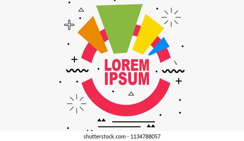 Circle Flat Geometric Shape for Campaign or poster, banner