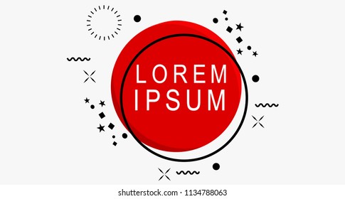 Circle Flat Geometric Shape for Campaign or poster, banner
