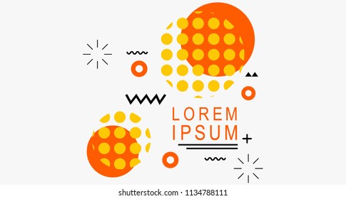Circle Flat Geometric Shape for Campaign or poster, banner