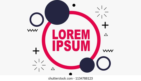 Circle Flat Geometric Shape for Campaign or poster, banner