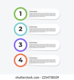 Circle flat table of contents infographic