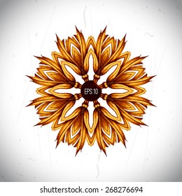 Circle floral frame ornamental pattern for wedding invitations, greeting cards. Pattern element. Vector vintage baroque pattern background. Ornate acanthus design. Monogram frame. Traditional decor.