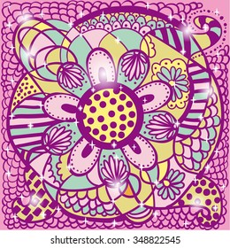 Circle floral ornament
