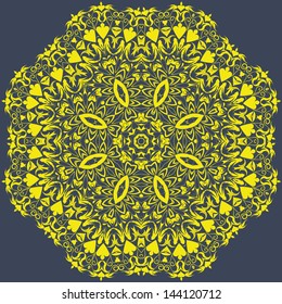 Circle floral ornament, EPS8 - vector graphics.