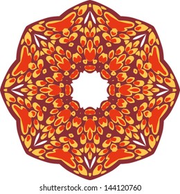 Circle floral ornament, EPS8 - vector graphics.