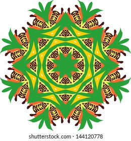 Circle floral ornament, EPS8 - vector graphics.