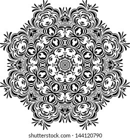 Circle floral ornament, EPS8 - vector graphics.