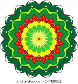 Circle floral ornament, EPS8 - vector graphics.