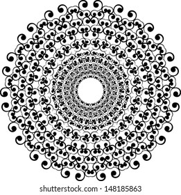 Circle floral ornament, EPS8 - vector graphics.