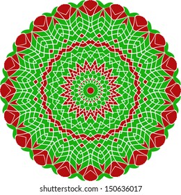 Circle floral ornament, EPS8 - vector graphics.