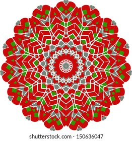 Circle floral ornament, EPS8 - vector graphics.