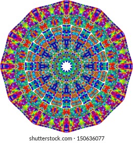 Circle floral ornament, EPS8 - vector graphics.