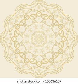 Circle floral ornament, EPS8 - vector graphics.