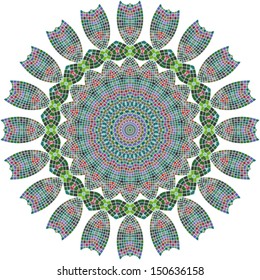 Circle floral ornament, EPS8 - vector graphics.