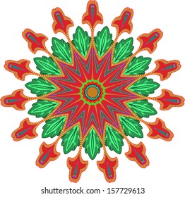 Circle floral ornament, EPS8 - vector graphics.