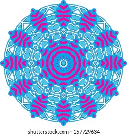 Circle floral ornament, EPS8 - vector graphics.