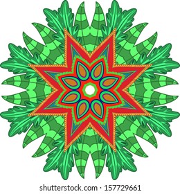Circle floral ornament, EPS8 - vector graphics.