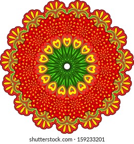 Circle floral ornament, EPS8 - vector graphics.