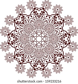 Circle floral ornament, EPS8 - vector graphics.