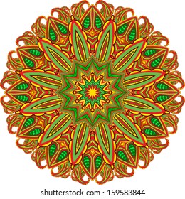 Circle floral ornament, EPS8 - vector graphics.