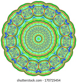 Circle floral ornament, EPS8 - vector graphics.