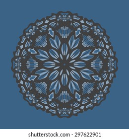 Circle floral ornamental border
