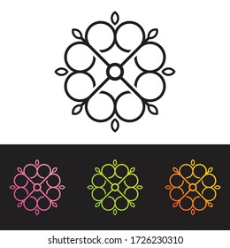 Circle Flower Design - Circle Flower illustration vector
